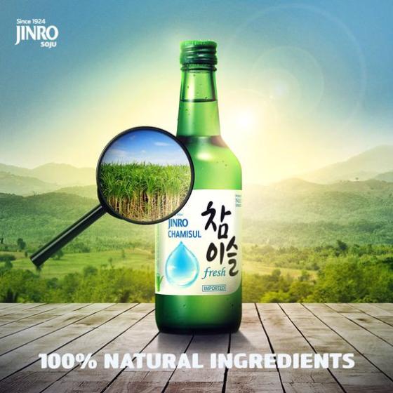 RƯỢU SOJU JINRO CHAMISUL THÙNG 20 CHAI